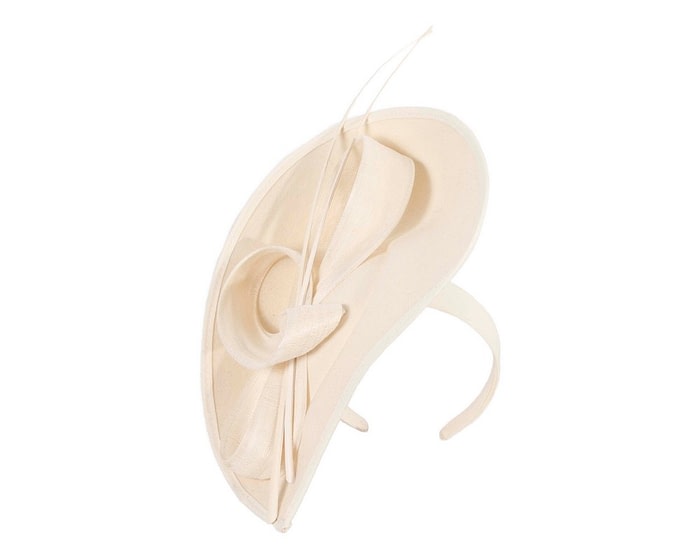 Fascinators Online - Bespoke cream winter fascinator by Max Alexander