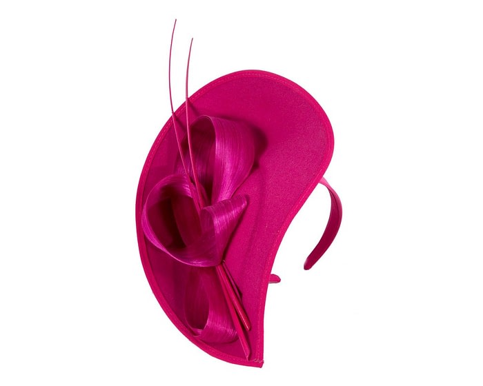 Bespoke fuchsia winter fascinator by Max Alexander - Image 2