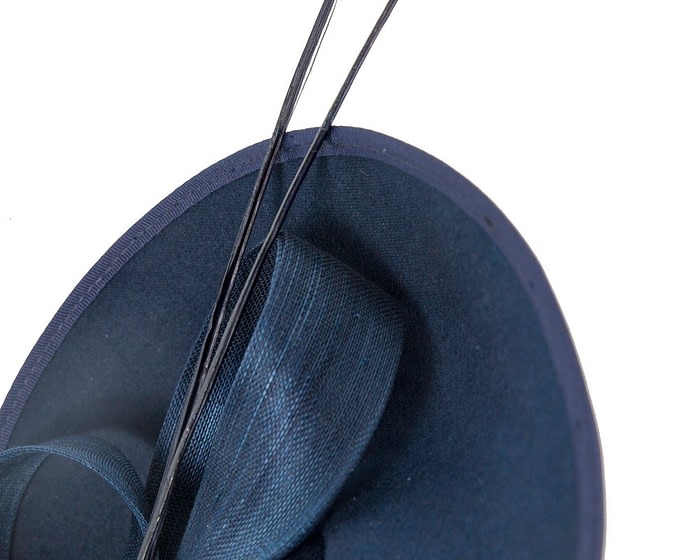 Bespoke navy winter fascinator by Max Alexander - Image 3