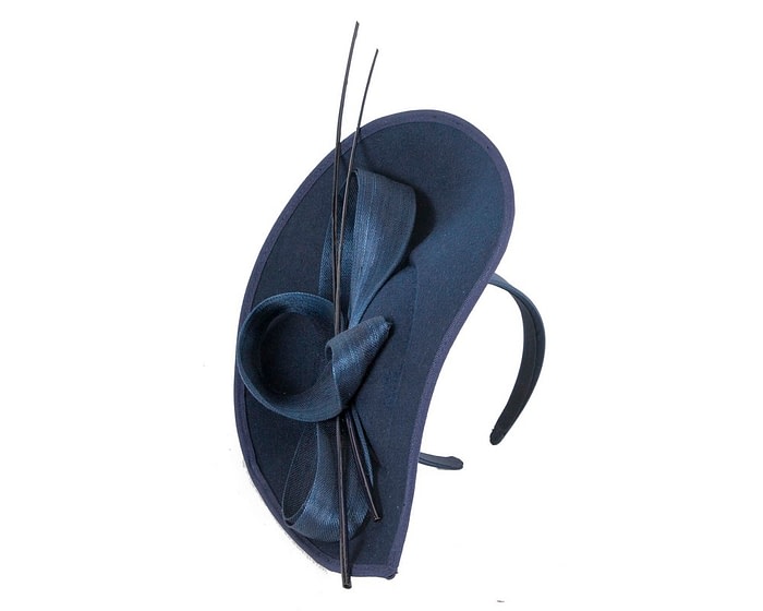 Fascinators Online - Bespoke navy winter fascinator by Max Alexander