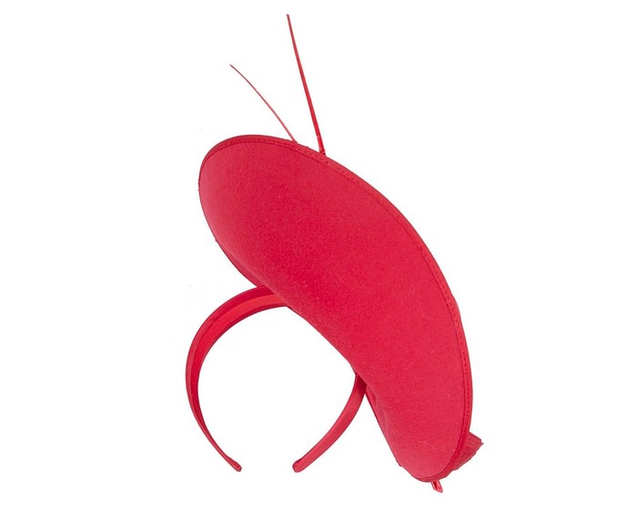 Bespoke red winter fascinator by Max Alexander - Image 4