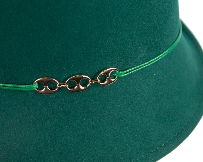 Green ladies felt fedora hat by Max Alexander - Image 5
