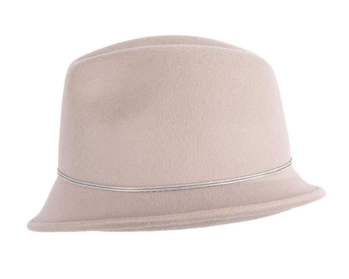 Grey ladies felt fedora hat by Max Alexander - Image 3