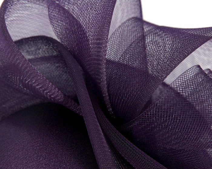 Purple custom made cocktail hat by Cupids Millinery - Image 5