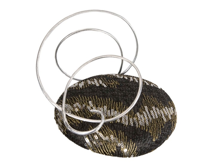 Black & Silver fascinator by Fillies Collection - Image 2