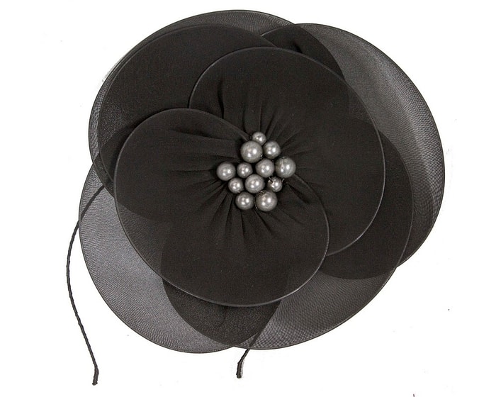 Black flower fascinator - Image 2