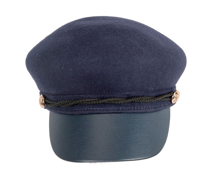 Navy ladies fashion winter cap by Max Alexander - Image 4
