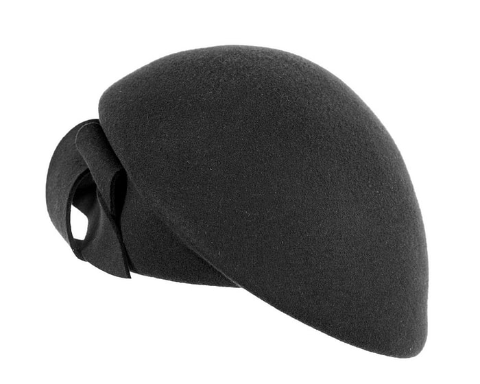 Fascinators Online - Black winter fashion felt hat by Max Alexander