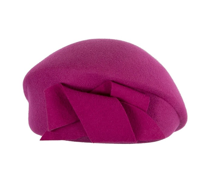 Fascinators Online - Fuchsia winter fashion felt hat by Max Alexander