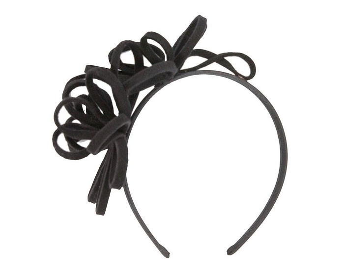 Fascinators Online - Black felt loops winter fascinators