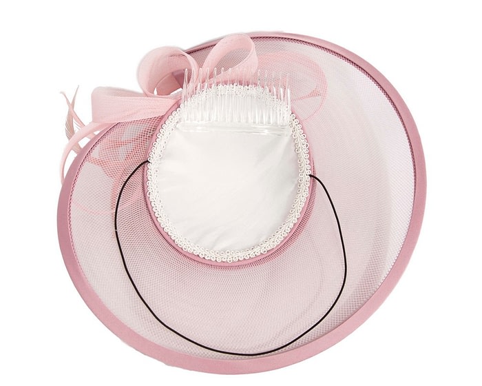 Custom made dusty pink cocktail hat - Image 6