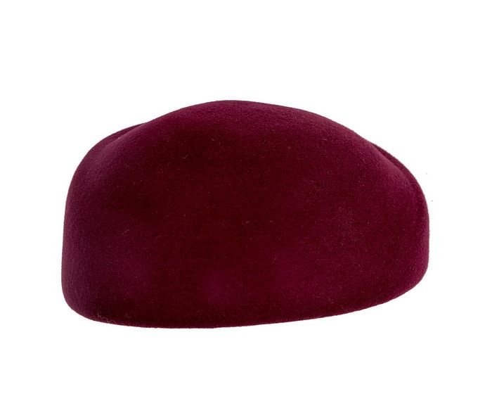 Fascinators Online - Designers burgundy wine felt winter fashion hat by Max Alexander