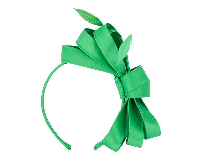 Fascinators Online - Green bow racing fascinator by Max Alexander