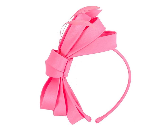 Fascinators Online - Hot Pink bow racing fascinator by Max Alexander