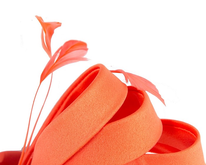 Fascinators Online - Orange bow racing fascinator by Max Alexander