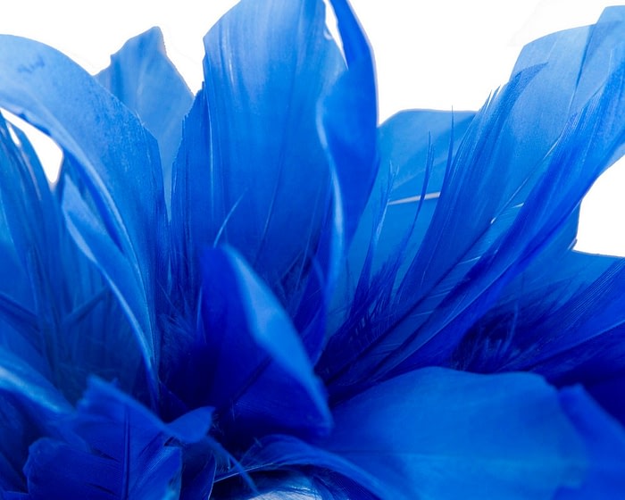 Royal blue feather bunch fascinator by Max Alexander - Image 3