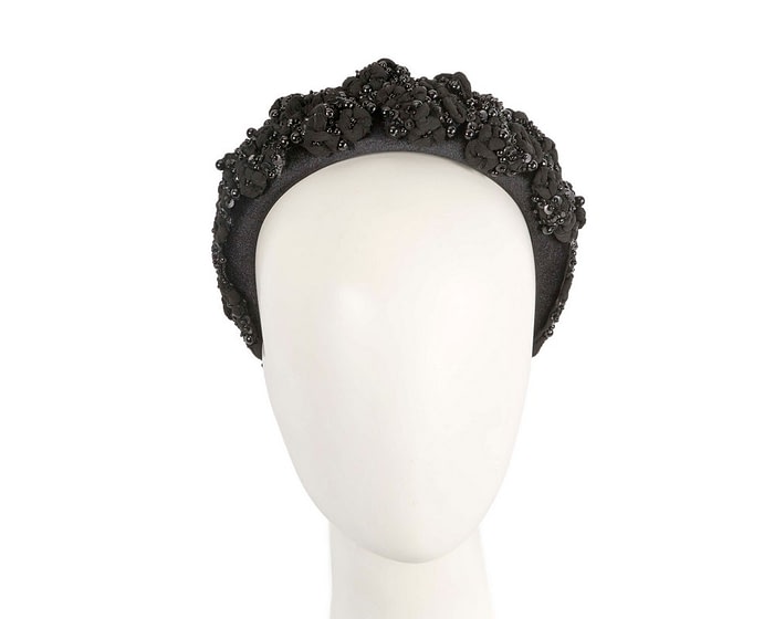 Fascinators Online - Black lace fascinator headband by Max Alexander