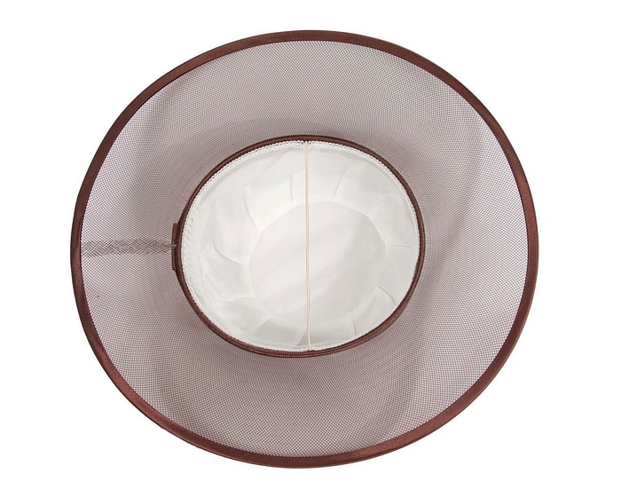Chocolate boater hat by Cupids Millinery Melbourne - Image 4