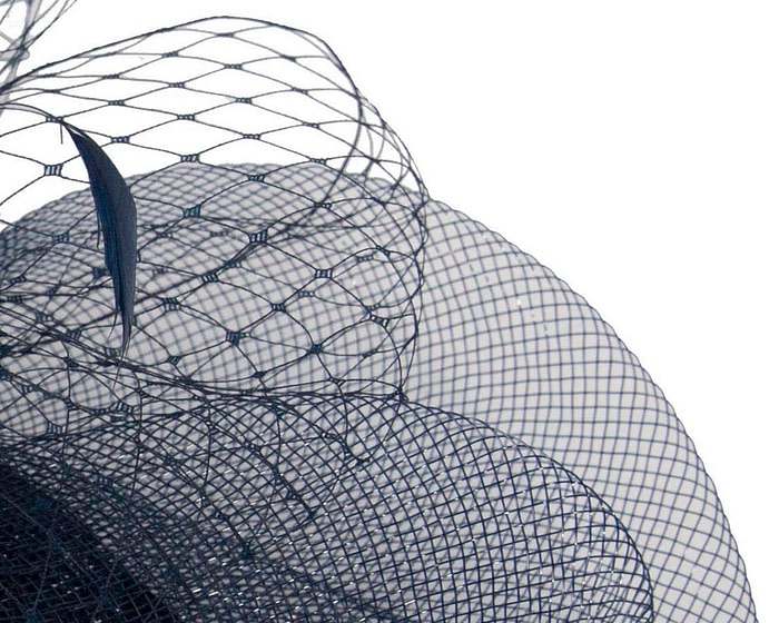 Navy custom made cocktail hat - Image 5