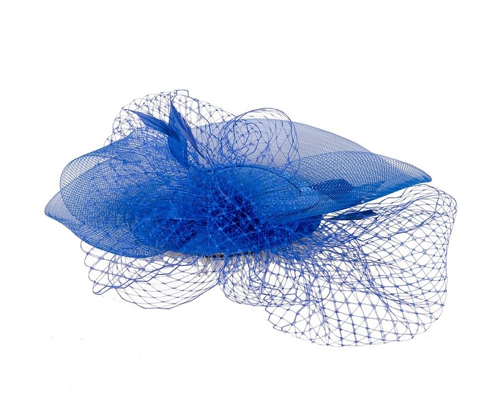 Royal Blue custom made cocktail hat - Image 6