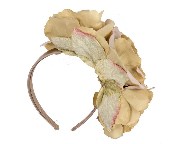 Max Alexander Graceful Olive Flower Headband - Image 4