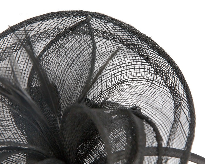 Max Alexander Chic Black Sinamay Flower Fascinator - Image 3