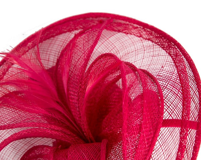 Max Alexander Chic Red Sinamay Flower Fascinator - Image 3