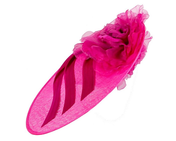 Fascinators Online - Large fuchsia plate racing fascinator by Fillies Collection