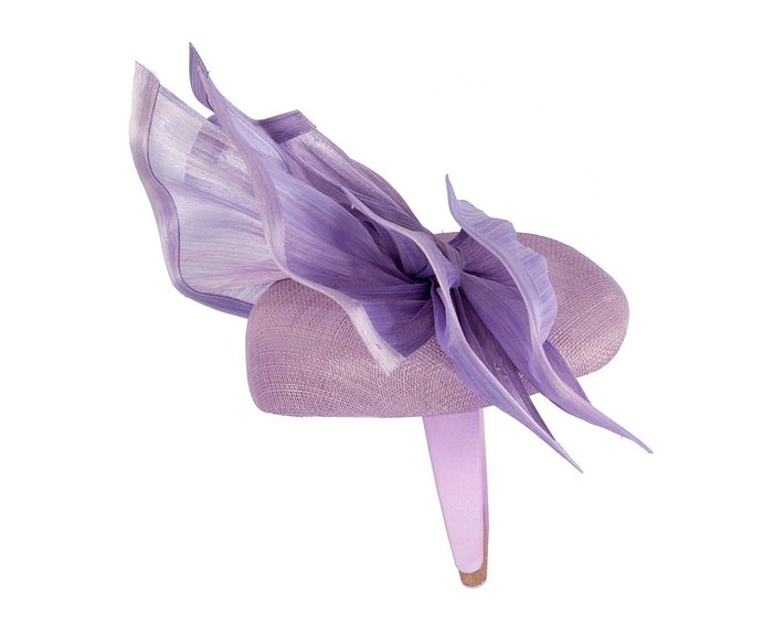 Bespoke lilac racing pillbox fascinator by Fillies Collection - Image 3
