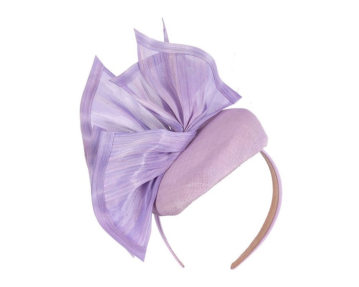 Bespoke lilac racing pillbox fascinator by Fillies Collection - Image 2