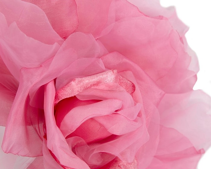 Large hot pink silk flower headband by Fillies Collection - Image 3