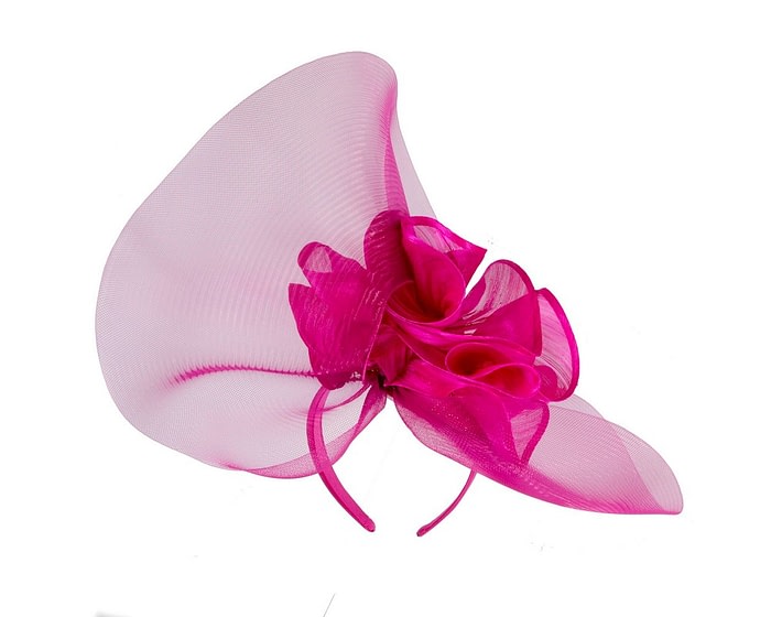 Tall fuchsia Fillies Collection fascinator - Image 5