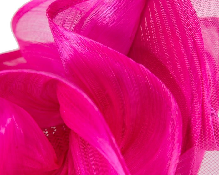 Tall fuchsia Fillies Collection fascinator - Image 4