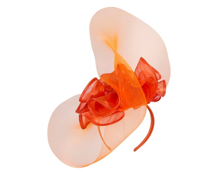 Tall orange Fillies Collection fascinator - Image 2