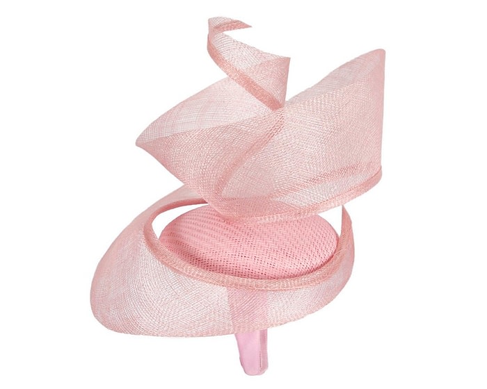 Bespoke pink sinamay racing fascinator by Fillies Collection - Image 3