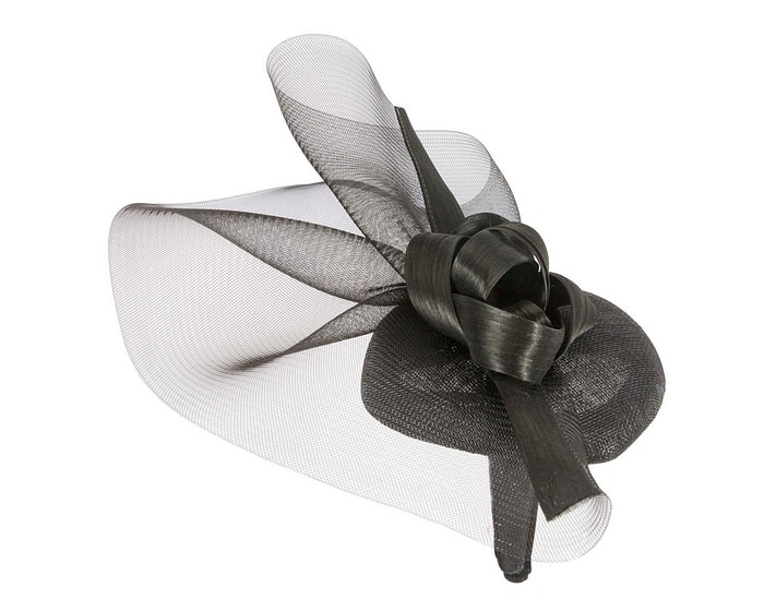 Bespoke black spring racing fascinator by Fillies Collection - Image 4