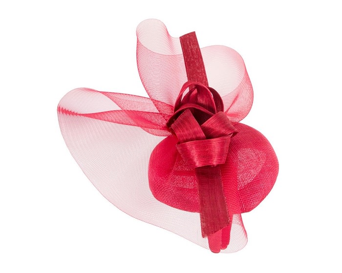 Bespoke red spring racing fascinator by Fillies Collection - Image 4