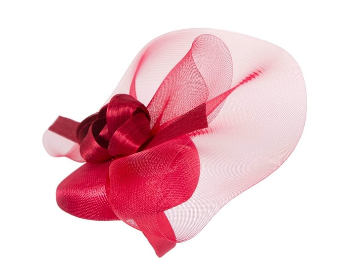 Bespoke red spring racing fascinator by Fillies Collection - Image 3