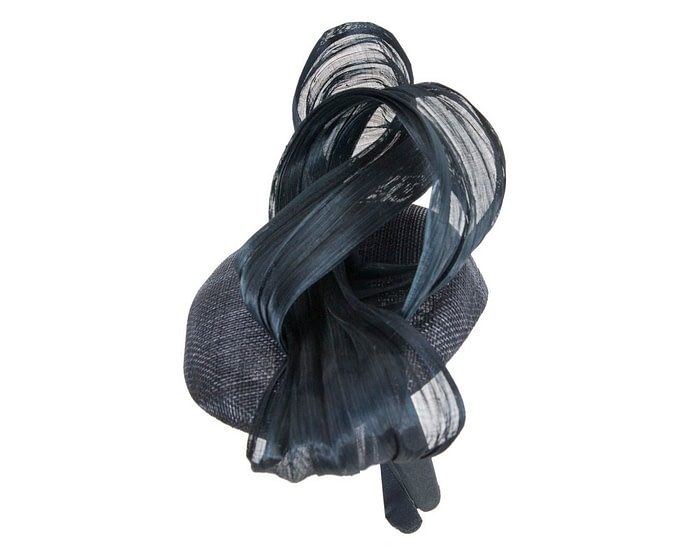 Navy pillbox with bow by Fillies Collection S307 - Image 3