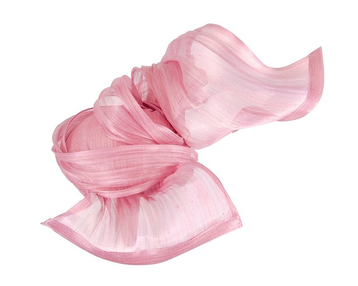 Dusty Pink silk abaca racing fascinator by Fillies Collection - Image 3