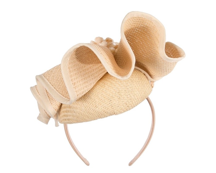 Bespoke nude racing fascinator by Fillies Collection - Image 6