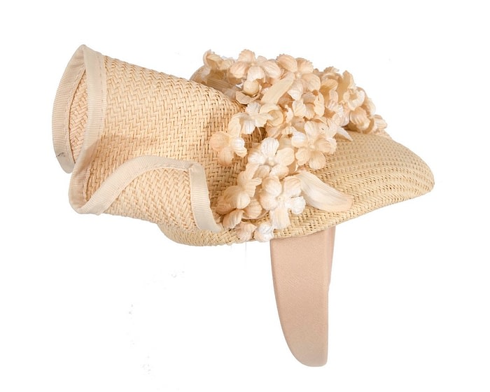 Bespoke nude racing fascinator by Fillies Collection - Image 4