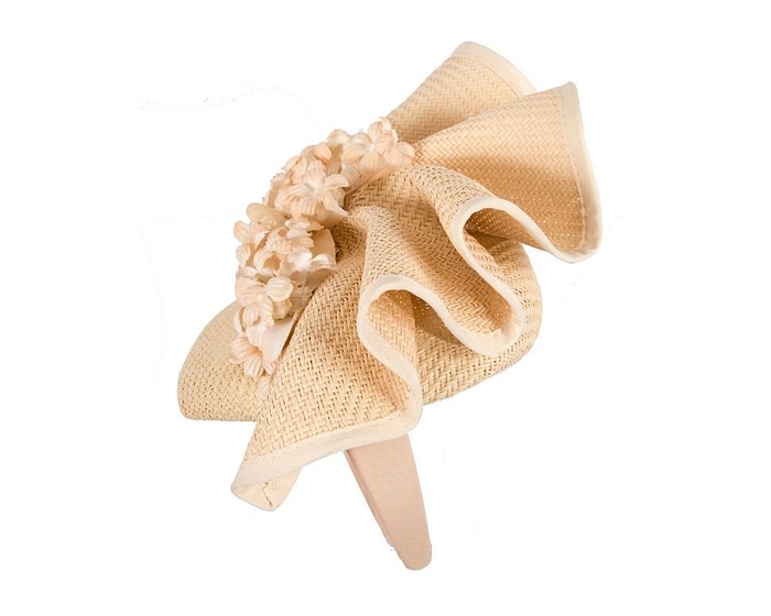 Bespoke nude racing fascinator by Fillies Collection - Image 3