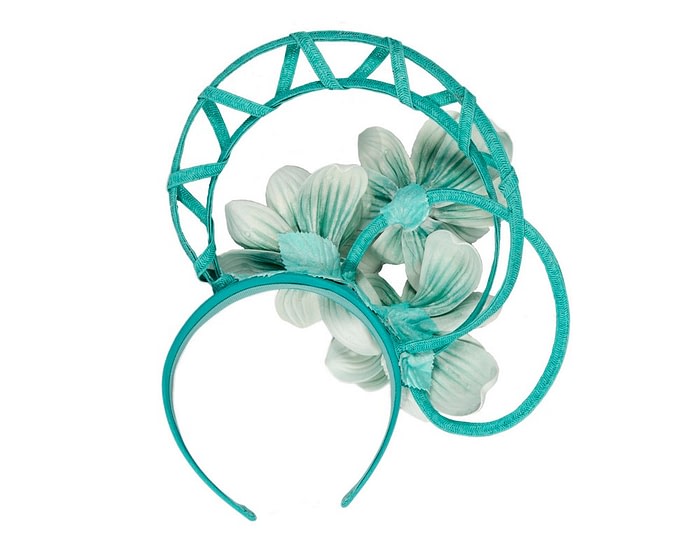 Exclusive turquoise flower fascinator by Fillies Collection - Image 4