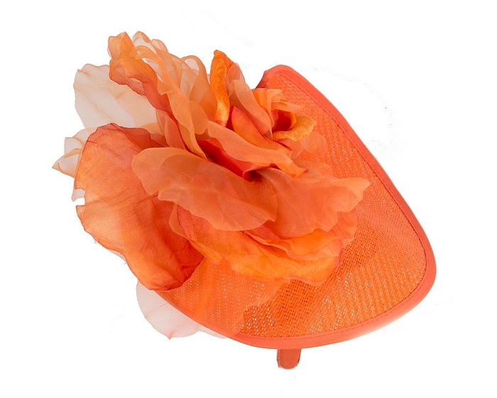 Orange flower fascinator by Fillies Collection - Image 4