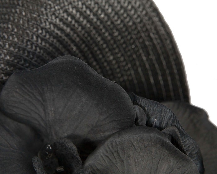 Astonishing black fascinator with orchids by Fillies Collection - Image 4