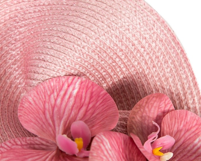 Astonishing dusty pink fascinator with orchids by Fillies Collection - Image 3