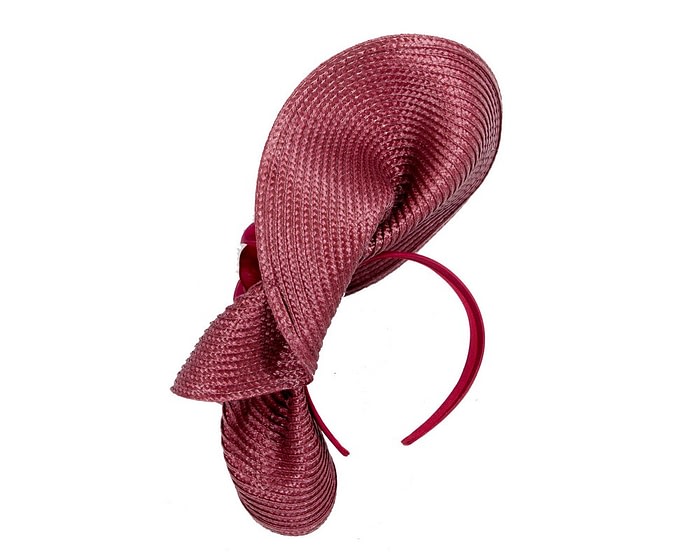 Astonishing burgundy fascinator with orchids by Fillies Collection - Image 4