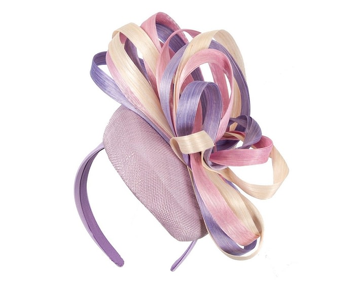 Vibrant multicolor pillbox fascinator by Fillies Collection S302LICPI - Image 2