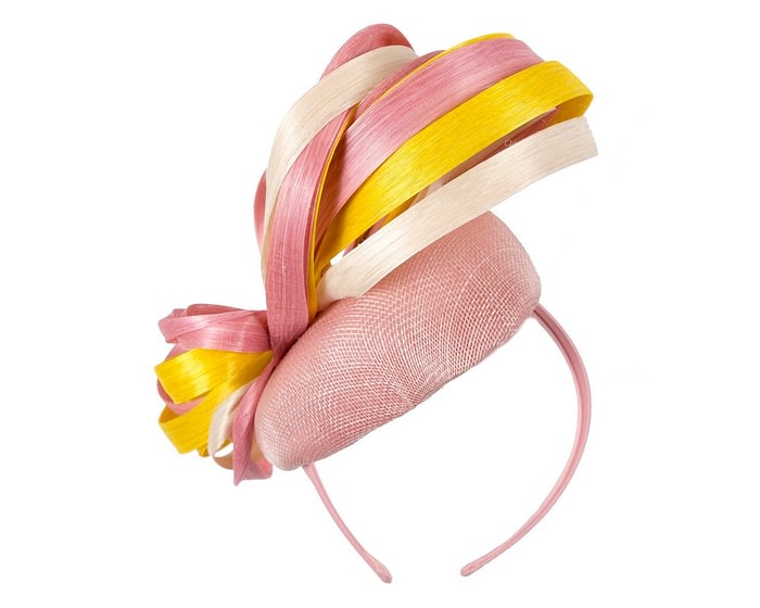 Vibrant multicolor pillbox fascinator by Fillies Collection S302PICY - Image 6